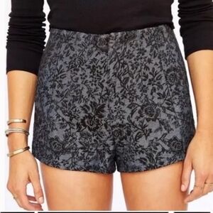 Urban Outfitters Floral Brocade High-waisted shortie Shorts